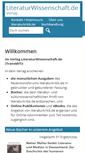 Mobile Screenshot of literaturwissenschaft.de